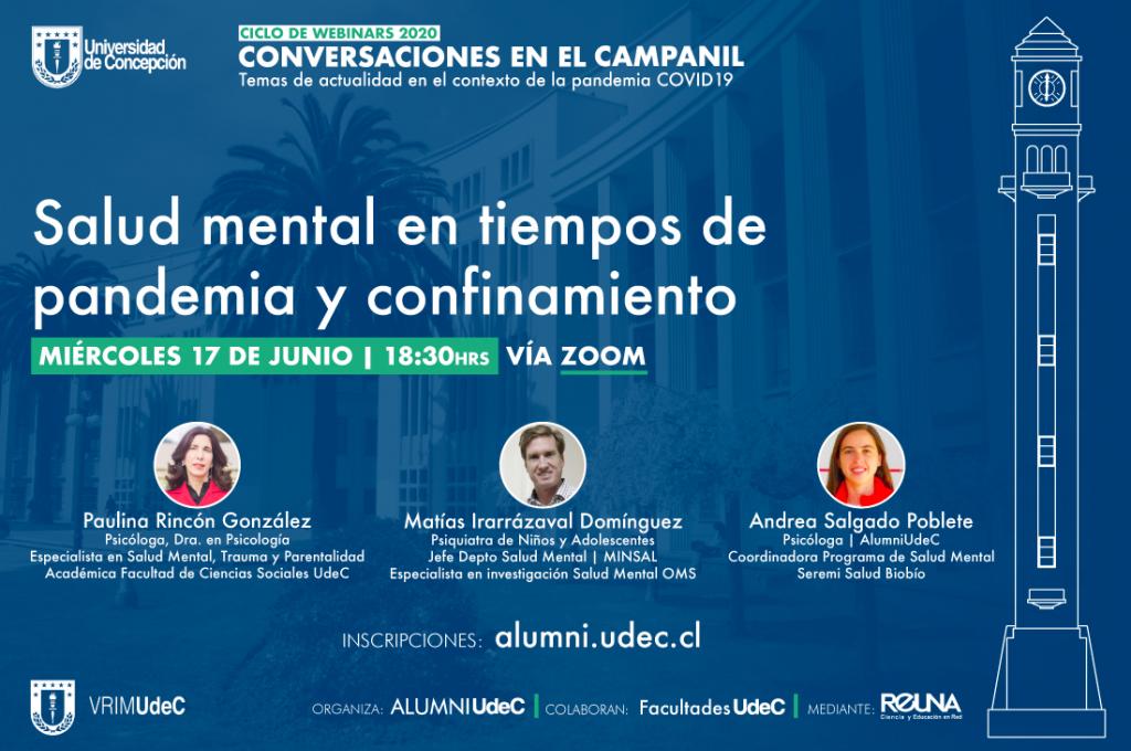 Salud mental en tiempos de pandemia y confinamiento será el tema del próximo webinar del ciclo “Conversaciones en el Campanil”