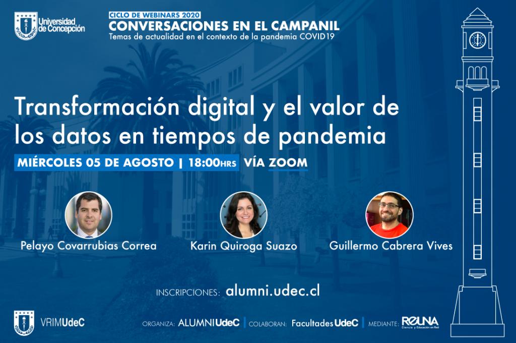 Alumni UdeC realizará webinar sobre la transformación digital que ha impulsado la pandemia y el poder de los datos para la toma de decisiones