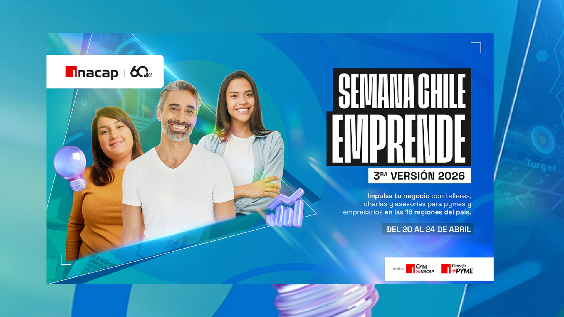 Semana Chile Emprende 2026: Impulsa tu negocio con talleres, charlas y asesorías en las 16 regiones del país