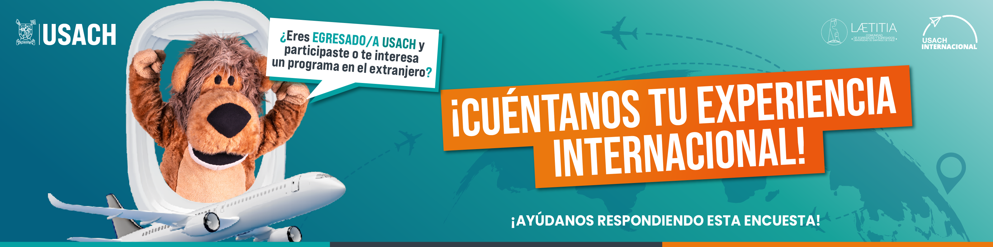 USACH invita a egresados y egresadas a participar en encuesta sobre experiencias e interés internacional