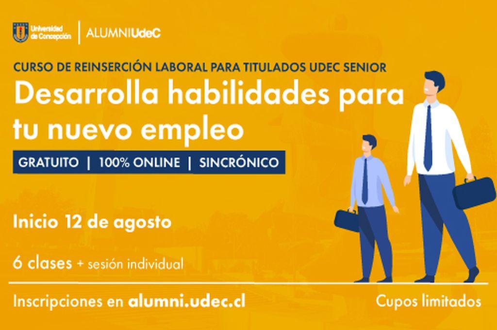 AlumniUdeC ofrecerá curso orientado a la reinserción laboral y búsqueda de nuevas oportunidades