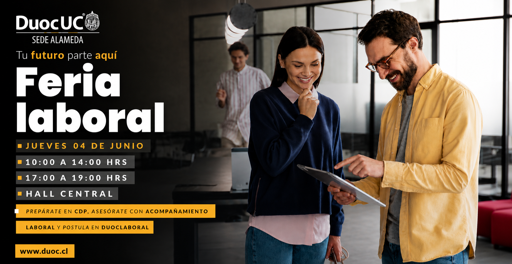 Feria Laboral en Sede Alameda: una oportunidad para acercarse al mundo del trabajo