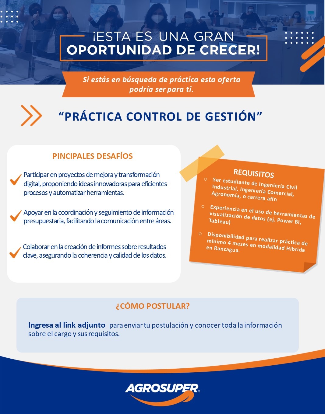 Agrosuper busca practicante