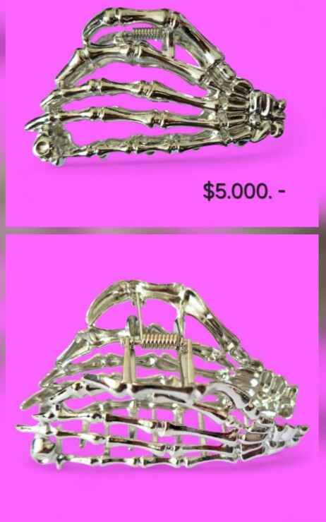 Pinza para el cabello de mano esqueletizada