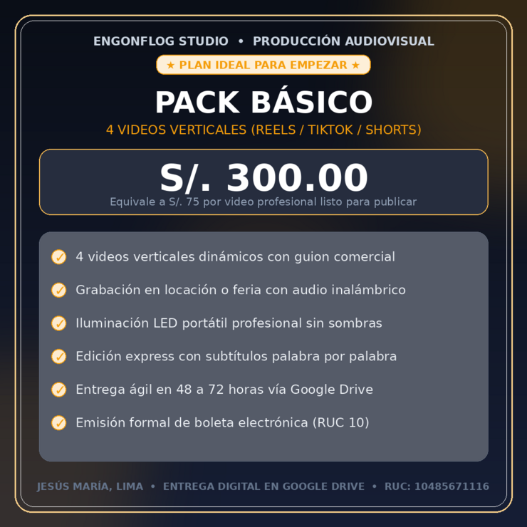 👉 Pack Básico: 4 Videos Verticales para Redes (TikTok &amp; Reels)