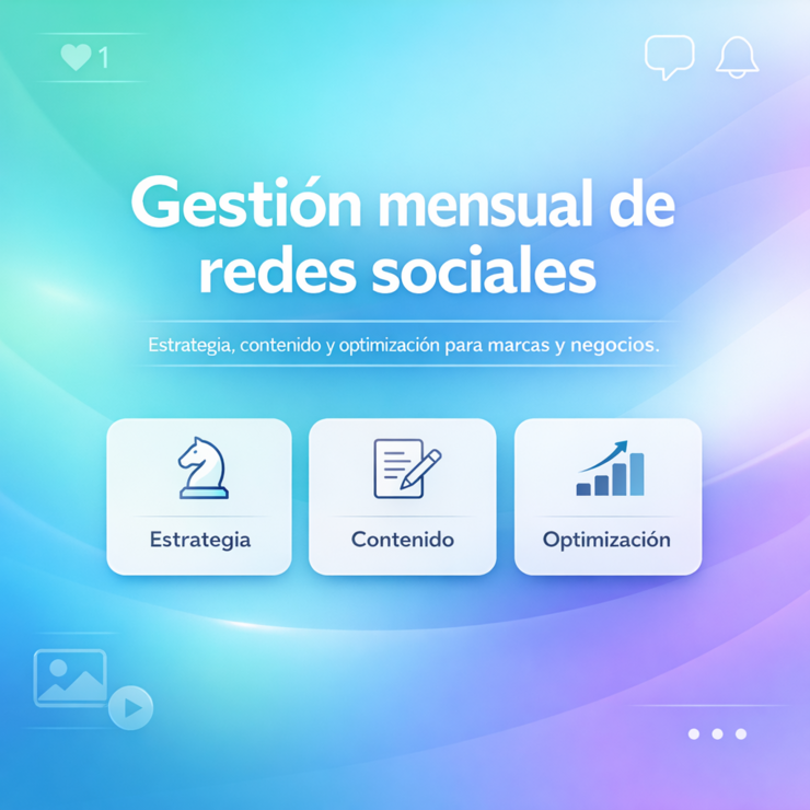 Gestión mensual de redes sociales para marcas y negocios
