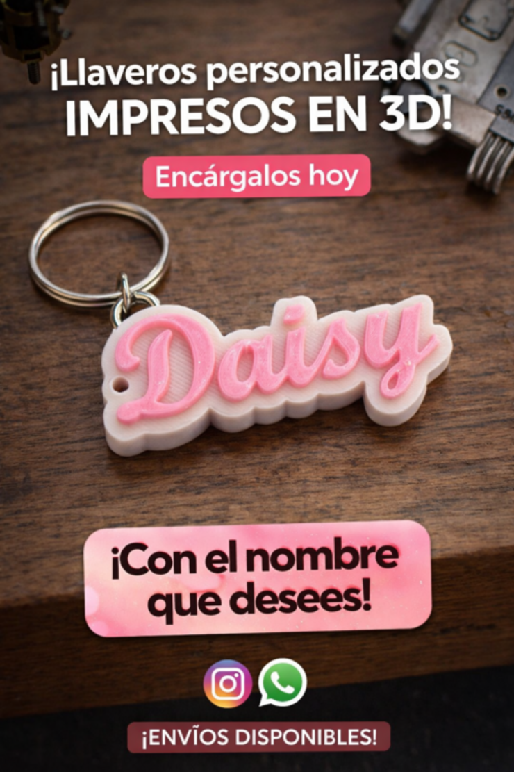✨ ¡Llaveros personalizados impresos en 3D! ✨