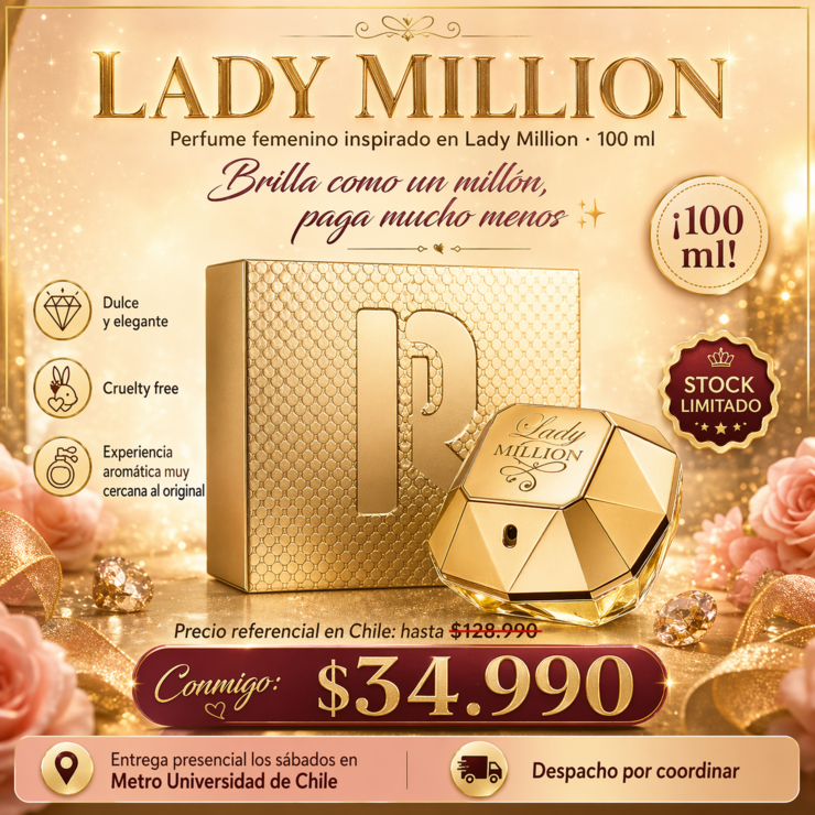 💎 Perfume femenino inspirado en Lady Million 100 ml