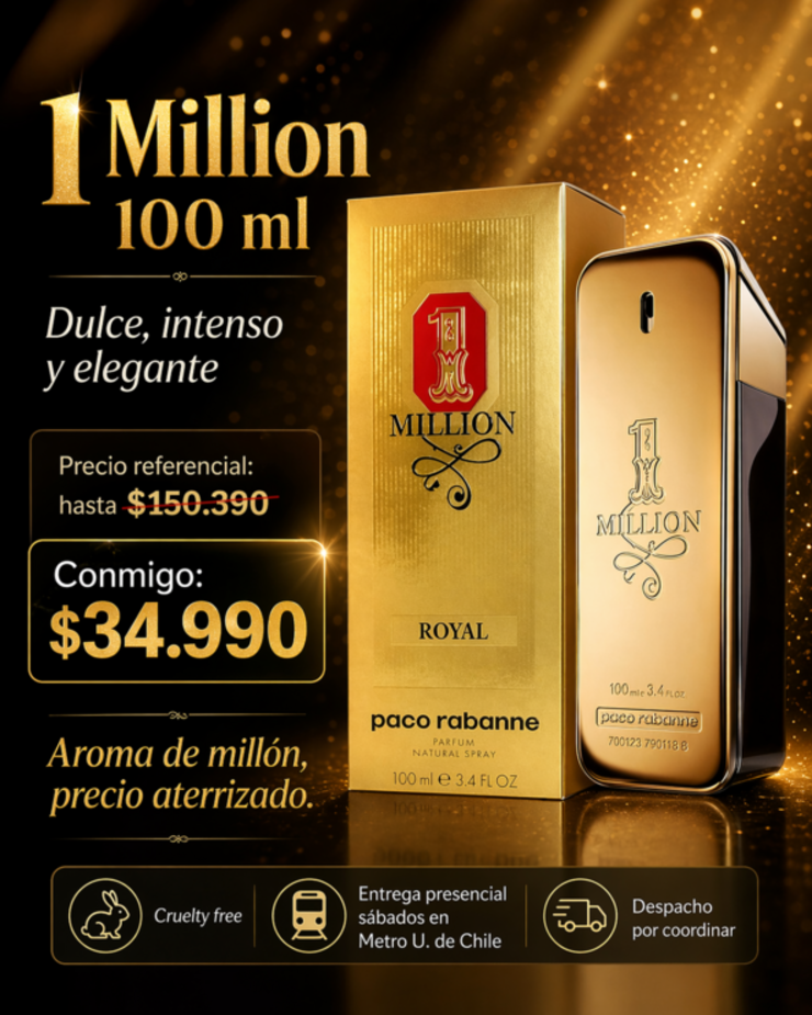 💰 Perfume masculino inspirado en 1 Million 100 ml