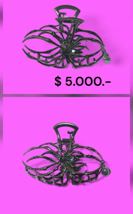 Pinza para el cabello con forma de araña