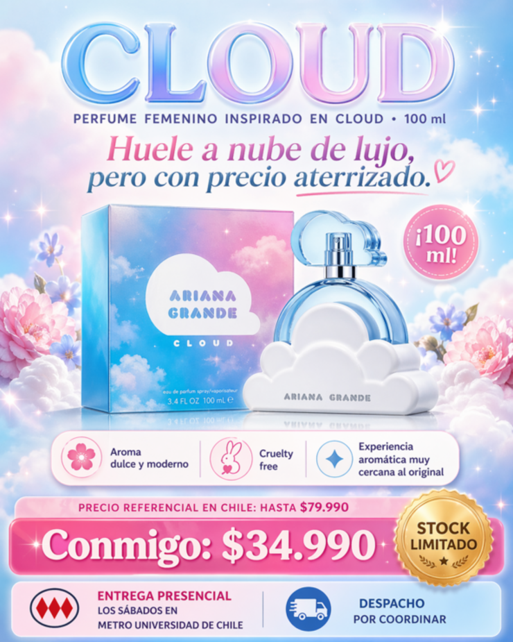 ☁️ Perfume femenino inspirado en Cloud 100 ml