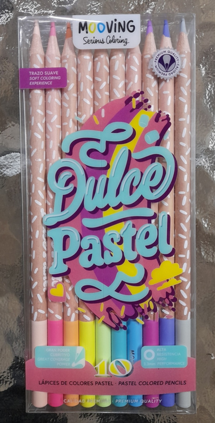 Estuche de 10 lápices de colores pasteles