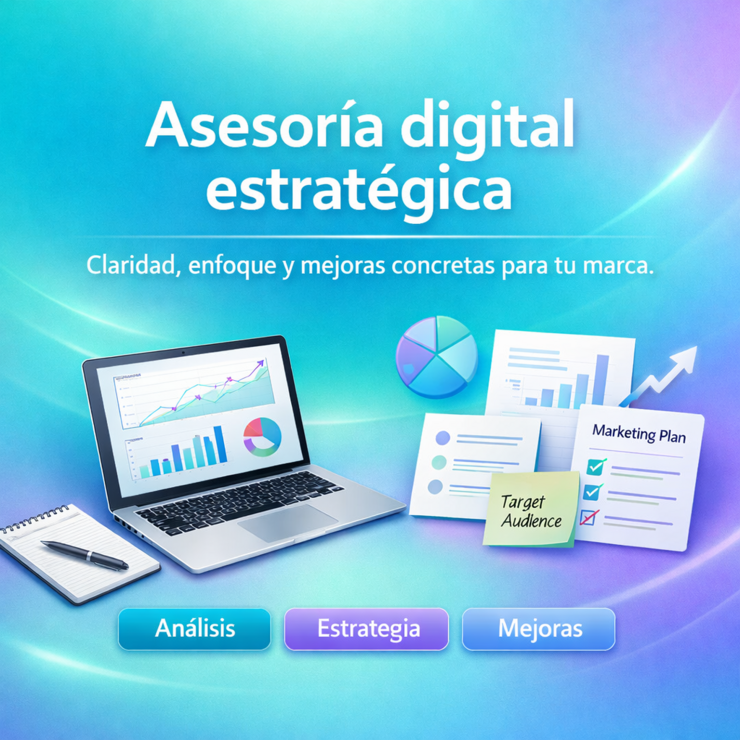 Asesoría digital para mejorar contenido, imagen y estrategia
