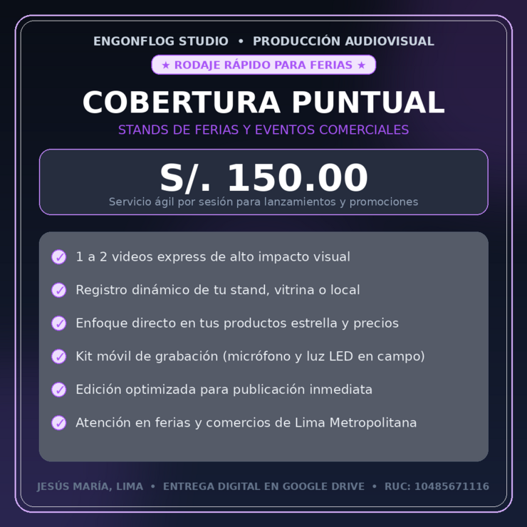 Cobertura Audiovisual en Ferias y Eventos