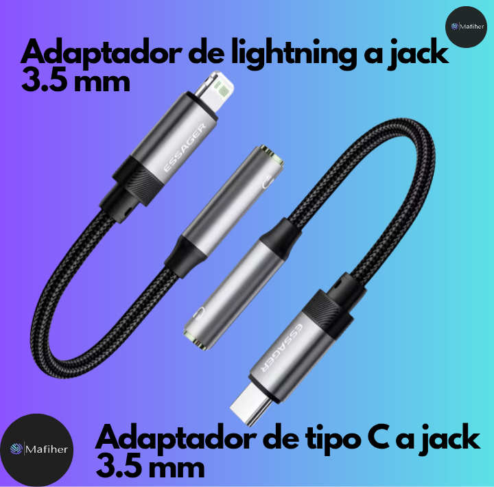 Adaptador audífonos cableados