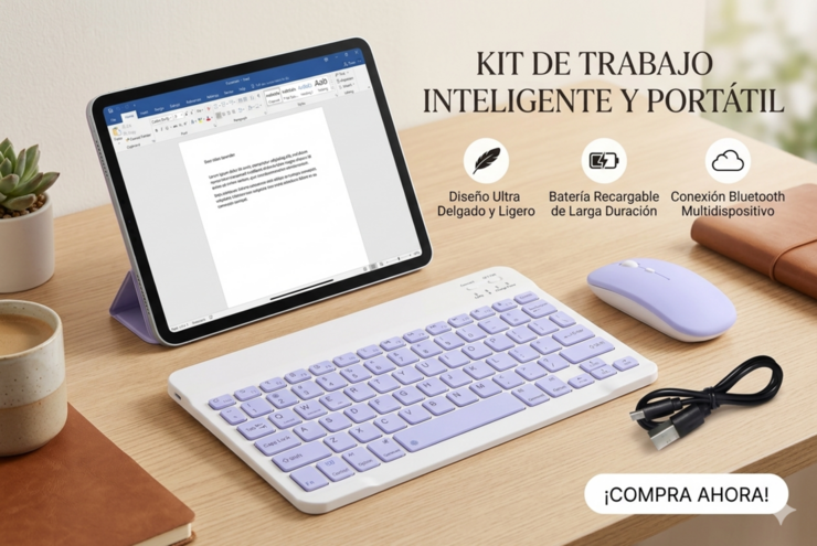 Pack teclado mouse inalámbrico