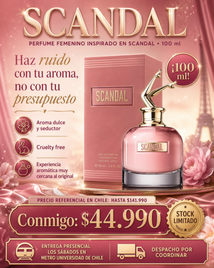 🔥 Perfume femenino inspirado en Scandal 100 ml