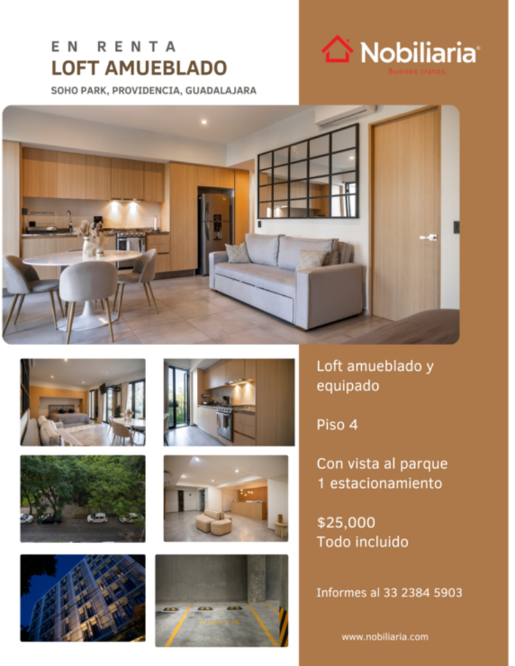 Loft en renta todo incluido