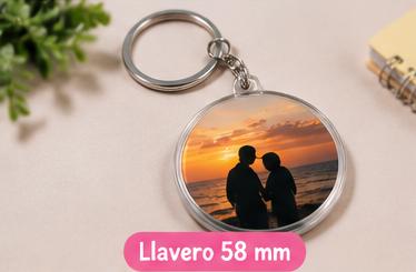 Llavero metálico de 58 mm