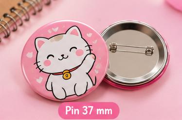 Pin solapero de 37 mm