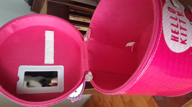 Necessaire con doble cierre y espejo