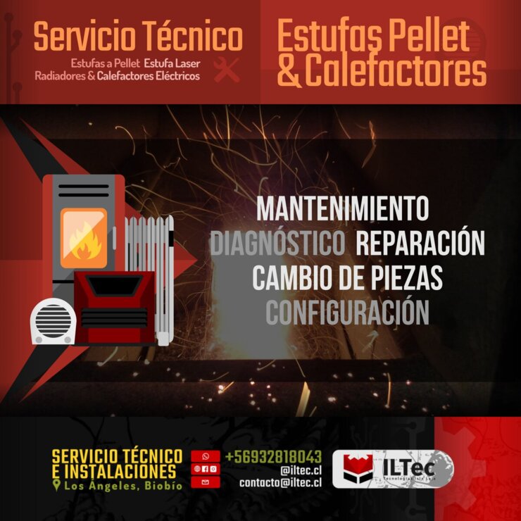 Reparación Estufas a Pellet, Calefactores Eléctricos & Laser Parafina