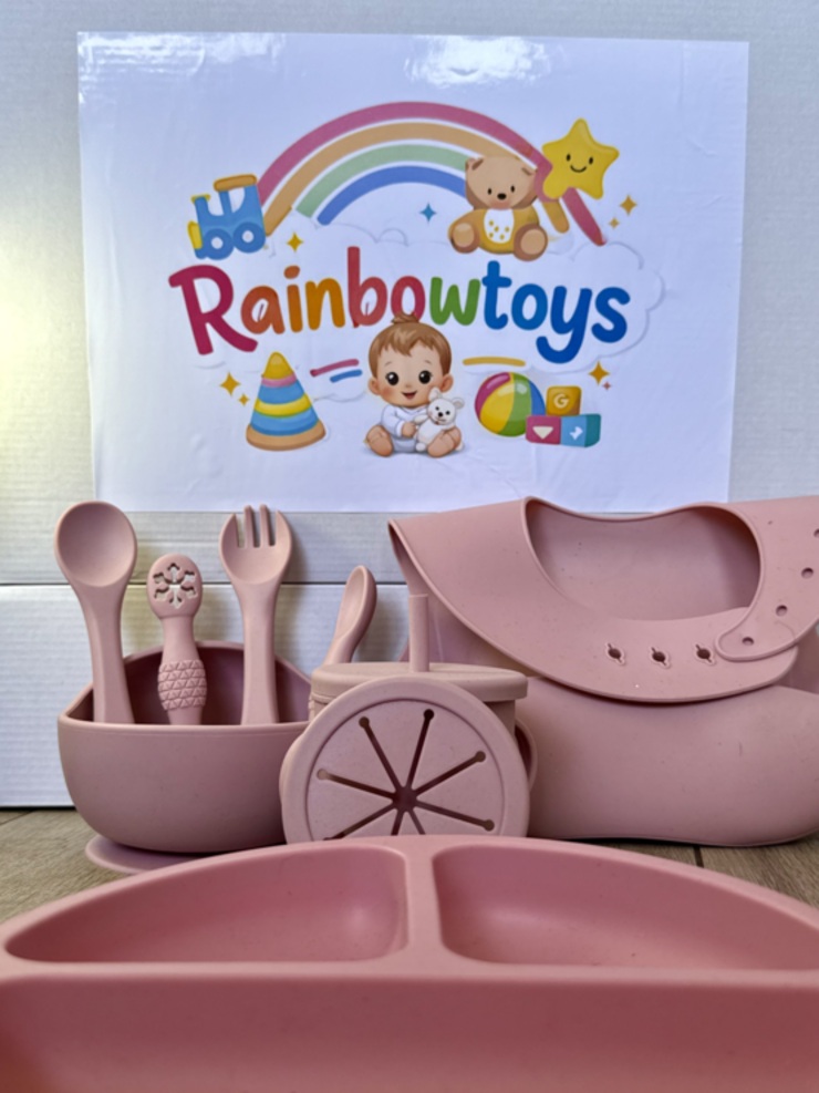 Set de alimentacion rosado