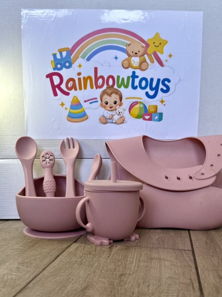 Set de alimentacion rosado